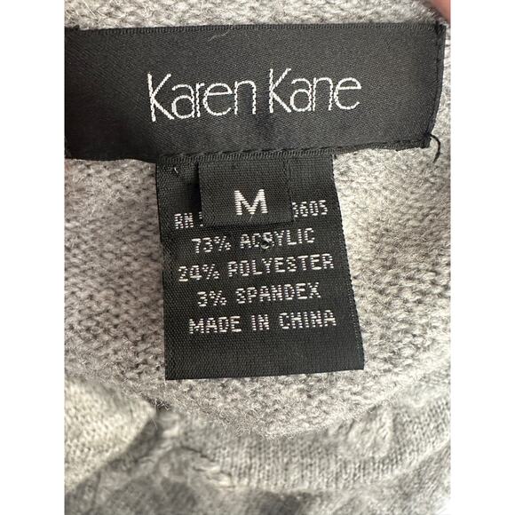 Karen Kane gray long sleeves flower embroidered sweater size Medium - Picture 3 of 11